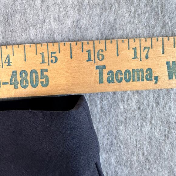 Rebecca Taylor Navy Bootcut Dress Pants WMNS 10 Mid Rise Slim Fit Wide Leg - Picture 6 of 9